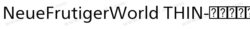 NeueFrutigerWorld THIN字体转换
